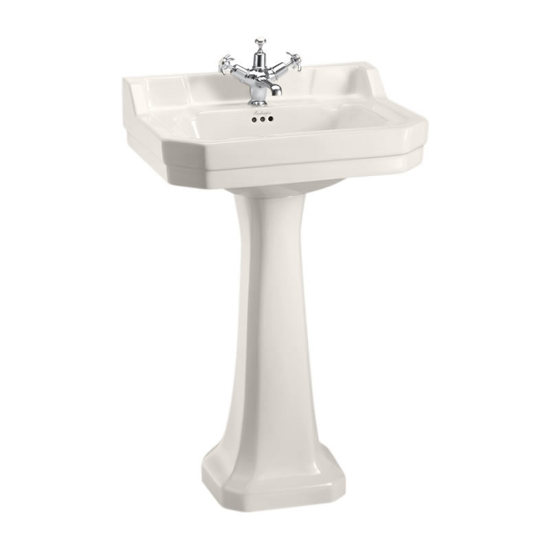 Medici Edwardian 56cm basin with standard pedestal